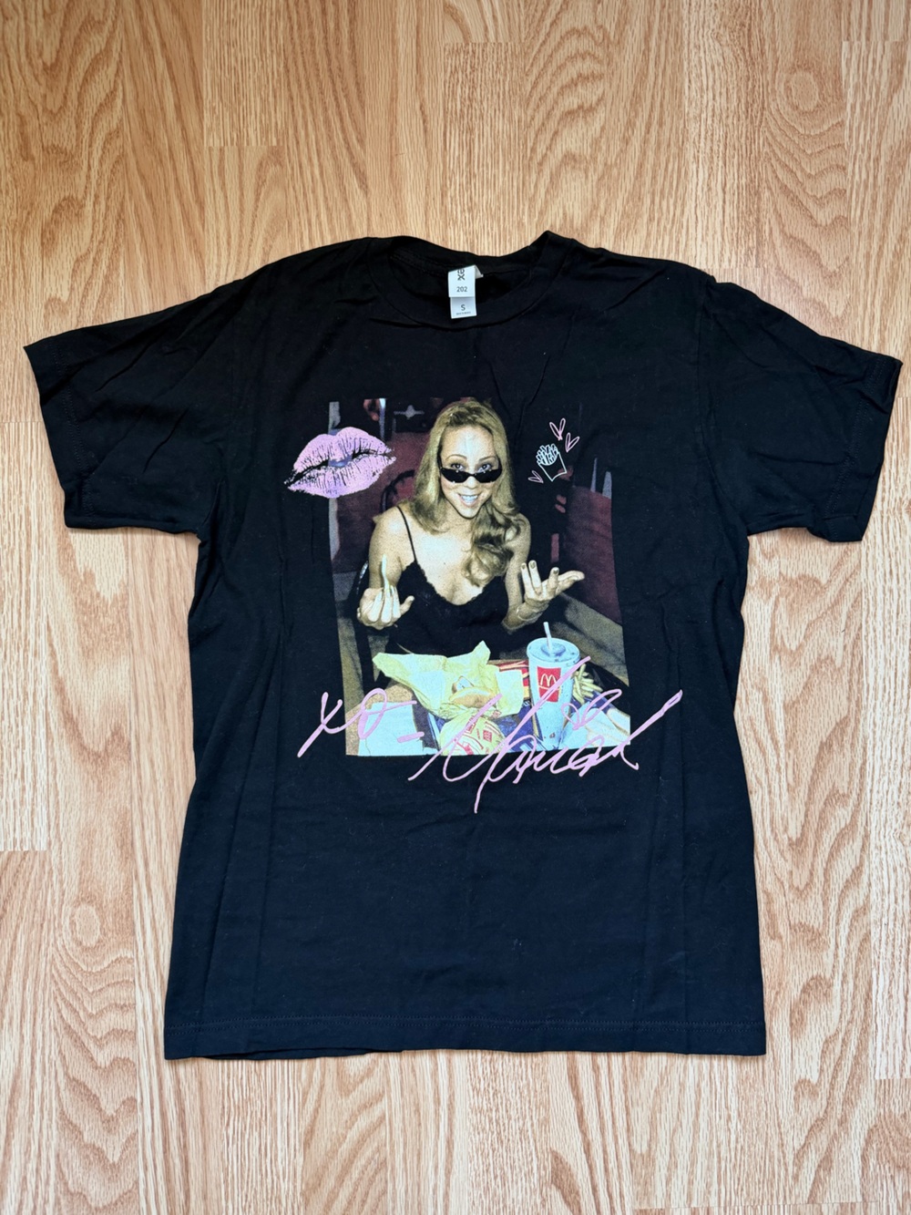 Limited Edition McDonald’s Mariah Carey Black Graphic Short Sleeve Tee